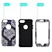iPhone 6s plus Case, MagicSky [Shock Absorption] Hybrid Dual Layer Armor Defender Protective Case Cover for iPhone 6 plus(2014) / 6s plus(2015) - Black/Flower2