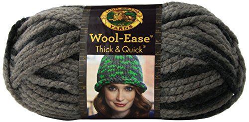 Lion  640-519 Wool-Ease Thick & Quick Yarn , 97 Meters, Raven