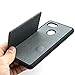 Dockem Card Case for Google Pixel 2 XL - Kickstand Flap with Synthetic Leather and Slim TPU Bumper Wallet Case with Textured Twill Canvas Styling, Elastic Slot for Multiple Cards