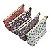 LJY 4 Pieces Assorted Large Capacity Flower Floral Pen Holder Stationery Pencil Pouch Travelling Multi-functional Cosmetic Bags