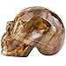 rockcloud Healing Crystal Stone Human Reiki Skull Figurine Statue Sculptures Cherry Quartz 3