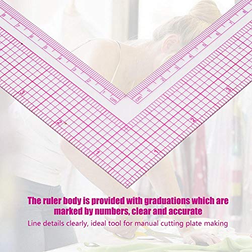 Plastic LSquare Ruler Sewing Measuring 90 Degree Professional Tailor