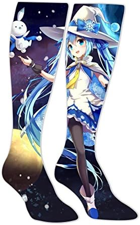 Comfortable Black Rock_Hatsune_Miku Shooter Long Socks High Socks Knee High Thigh Stockings