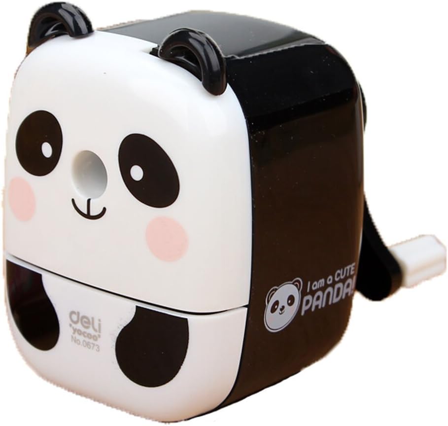 ivebetter Cute Chinese Panda Hand Rotating Pencil Sharpener (White