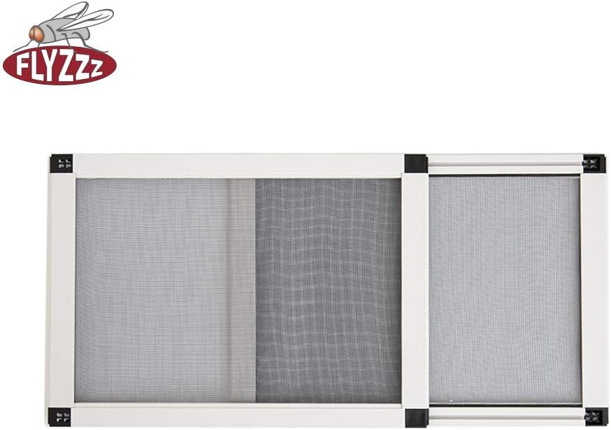 FLYZZZ New Adjustable Window Screen, One Way Adjustable, Horizontal 19.86 Inches (50cm) High, 28-52 Inches (70-132cm) Wide Need Assembled