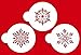 Designer Stencils C748 Small Crystal Snowflakes 3 Cookie Stencils, Beige/semi-transparent