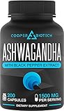 Ashwagandha - 200 capsules - 1500MG Serving Per Day - Stress Relief - Anti Anxiety - Max Strength - Mood Enhancer - Organic Ashwagandha Capsules - All Natural - Gluten Free - Non-Gmo