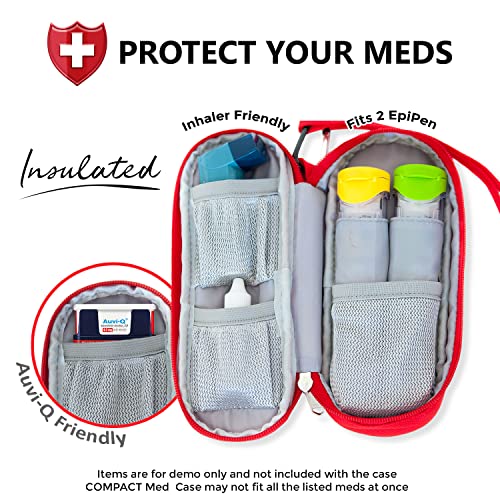 PracMedic Bags Epipen Carry Case Insulated Compact, holds 2 Epi Pens
