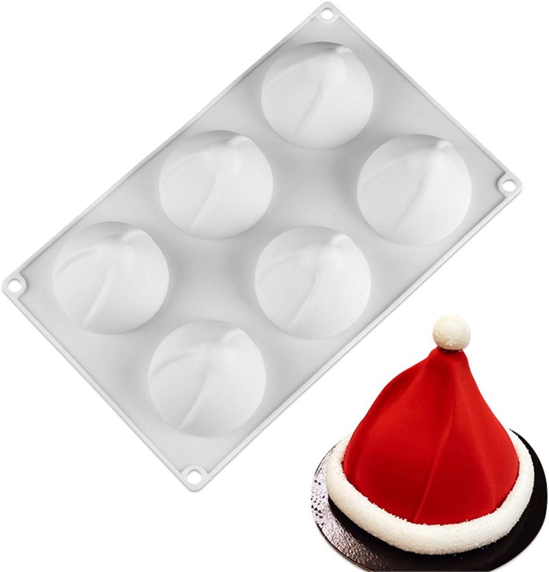 SHEANAON Silicone Cake Mold Pan, Cute Hat Nonstick Baking Tray for Halloween Christmas, Truffle, Mousse, Jelly, Biscuits, Dessert, Chocolate, Ice Cube, Cheesecake, DIY Handmade Soap Moulds
