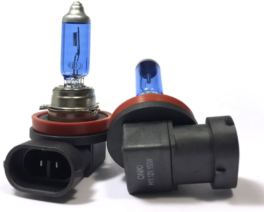 H11 Halogen Headlight 6000K Super White 100W DC 12V Light Bulb ( 2 pcs )