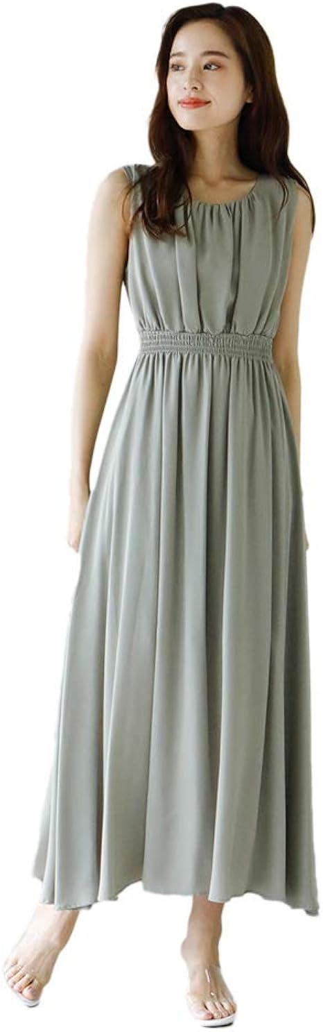 Amazon Co Jp 女神ワンピース カーキ 服 ファッション小物