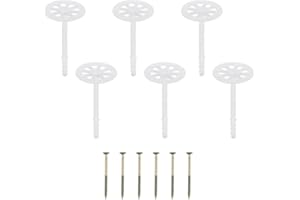 PATIKIL 122mm Perforated Insulation Pins, 30 Pack Insulating Nails Wall Plug Plastic Expansion Bolt for Fixing Foam Boards to