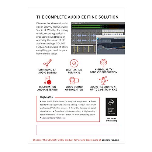 MAGIX SOUND FORGE Audio Studio|14|1 Device|Perpetual License|PC|Disc - Image 3