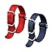 Ritche Christmas Gift Watch Strap with Heavy Buckle 18mm 20mm 22mm Premium Seat Belt Nylon Watch Bands for Men Women (Navy/Red, 18mm), White Elephant Gifts, Stocking Stuffers for Men