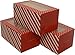 Mini Treat cookie Boxes; rectangular with clear window; 8-3 packs; 24 foldable boxes (Red & White Stripe)