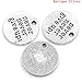 JGFinds Inspirational Message Charms (Live Your Dream, Never Give Up) Silver Tone, 60 Pack
