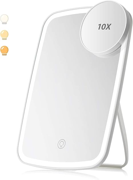 Amazon Com Jordan Judy Makeup Mirror With Light Usb Rechargeable 3 Color Lighting Modes Vanity Mirror Adjustable Light Brightness Light Up Mirror With 10x Magnifying jordan judy makeup mirror with light usb rechargeable 3 color lighting modes vanity mirror adjustable light brightness light up mirror with 10x