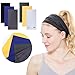 6PCS Multifunctional Headwear Yoga Sports Stretchable Casual Headband Seamless Uv Solid Moisture Neck Gaiter Headwrap Mask Bandana Scarf Helmet Liner