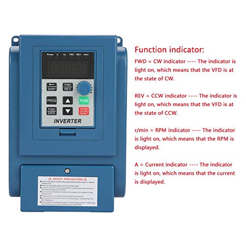 Adjustable-Frequency Drive, Variable Frequency Drive VFD 3 Phase Speed Controller Inverter Motor AC 380V 1.5kW 4A