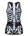 Pink Queen Hot Women Skeleton Printed Sleeveless T Shirt Vest Tank Tops