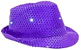 LED Sequin Fedora - Purple