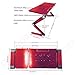 Desk York Portable Table for Computer – Adjustable Light Stand for Laptop – Widest Leg Area in The Market – Recliner Bed Lap Tray – 2 Built in Fans – Mouse Pad and USB Cord Included – Redthumb 3