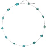 WMISIY Western Jewelry Turquoise Necklaces for Women 18K Gold Plated/Siver Beaded Choker Boho Necklace Handmade Beach Summer Everyday Gifts for Her