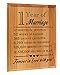 ThisWear 1st Wedding Forever in Love with You 1st 7x9 Oak Wood Engraved Plaque Wood