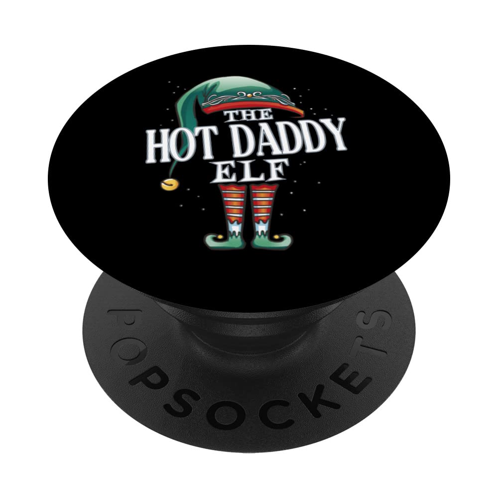 Hot Daddy Elf Christmas Group Xmas Pajama Party PopSockets Swappable PopGrip