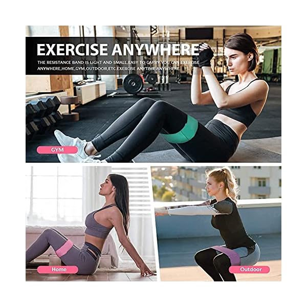 Fabric-Resistance-Bands-Set--Non-Slip-Booty-Bands--3-Levels-Workout-Bands-for-Women-Legs-and-Butt-Glute-Thigh-Squat-Hip-Circle--Exercise-Bands-for-Home-Gym Fabric Resistance Bands Set – Non Slip Booty Bands – 3 Levels Workout Bands for Women Legs and Butt, Glute, Thigh, Squat…