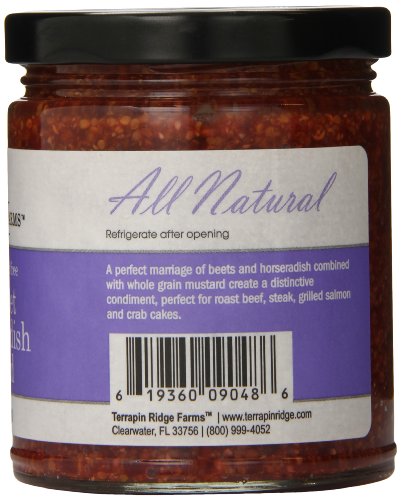 Terrapin Ridge Farms Mustard, Sweet Beet and Horseradish, 10.7 Ounce