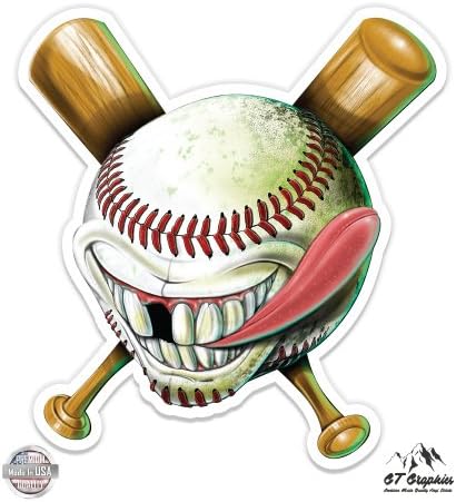 GT Graphics ExpressCrazy Baseball - Vinyl Sticker Waterproof Decal