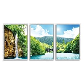 3 Piece Framed Canvas Wall Art for Living Room, Bedroom Scenery Theme Canvas Prints for Home Decoration Ready to Hang - 16"x24"x3 Panels