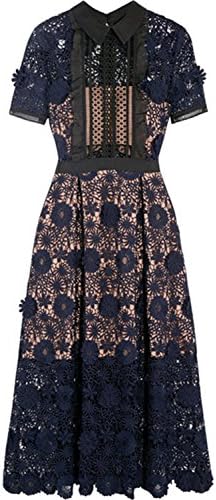 dextrad dress Lace Dress Summer Women Full Embroidery Hollow Out Frill Ruffles Long Dresses