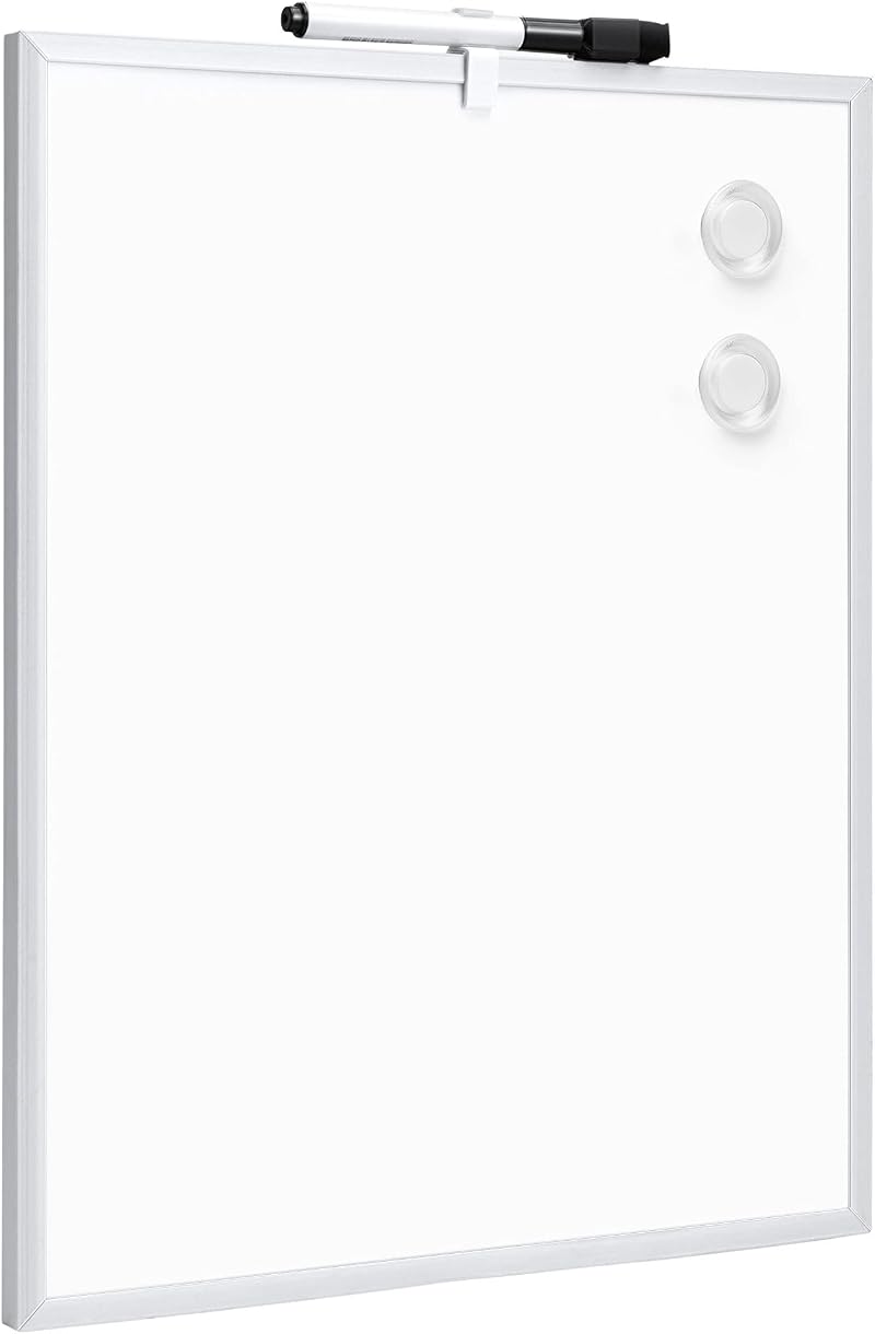 Amazon Basics Magnetic Dry Wipe Whiteboard 28 x 36 cm Aluminum Frame