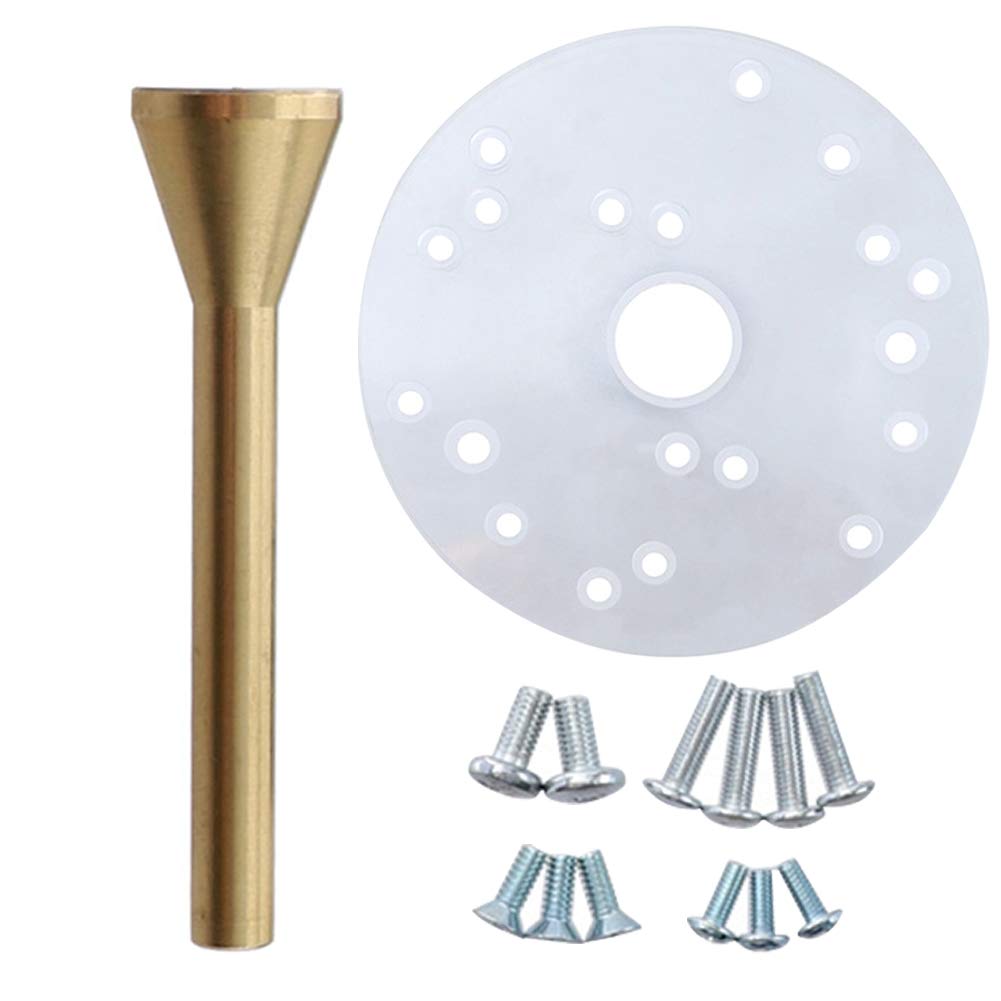 HilMe Universal Router Base Plate,Acrylic Compact Router Base Plate DIY Universal Guide Trim Woodworking Tool