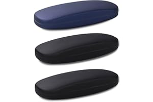 molshine 3 Pieces Hard Shell Portable Glasses Case for Women Men Gril Experts Scholars Teachers Students Gifts
