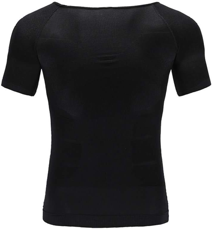 Men's Slimming Sweat Vests Classic Abdomen Control Fat Burn Short Sleeves Workout Undershirt