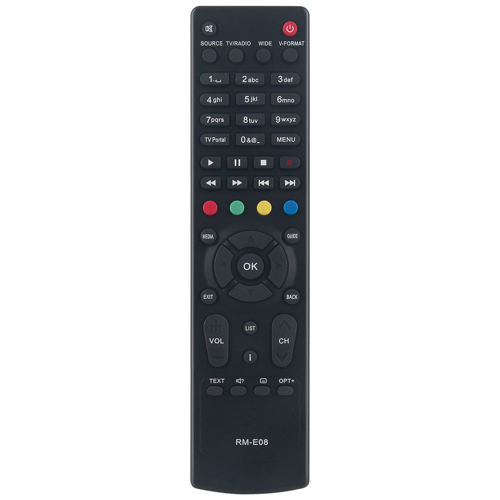 RM-E08 Remote Control Compatible with HUMAX VAHD-3100S RME08 VAHD3100S VAH D3100S Audio Video Player