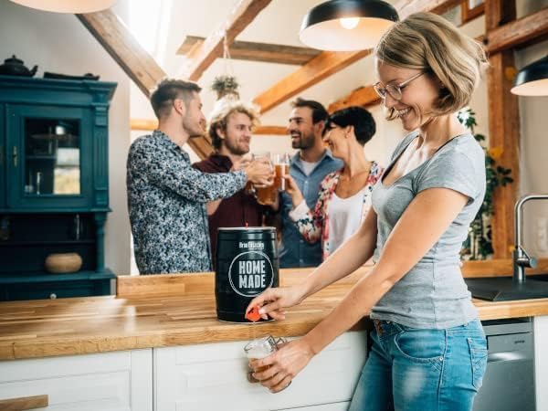 braufaesschen |Bierbrauset zum selber brauen | Pils im 5 Liter Fass | In 7 Tagen fertig | Geschenk für Männer, Freund oder Vater | Biergeschenk 7