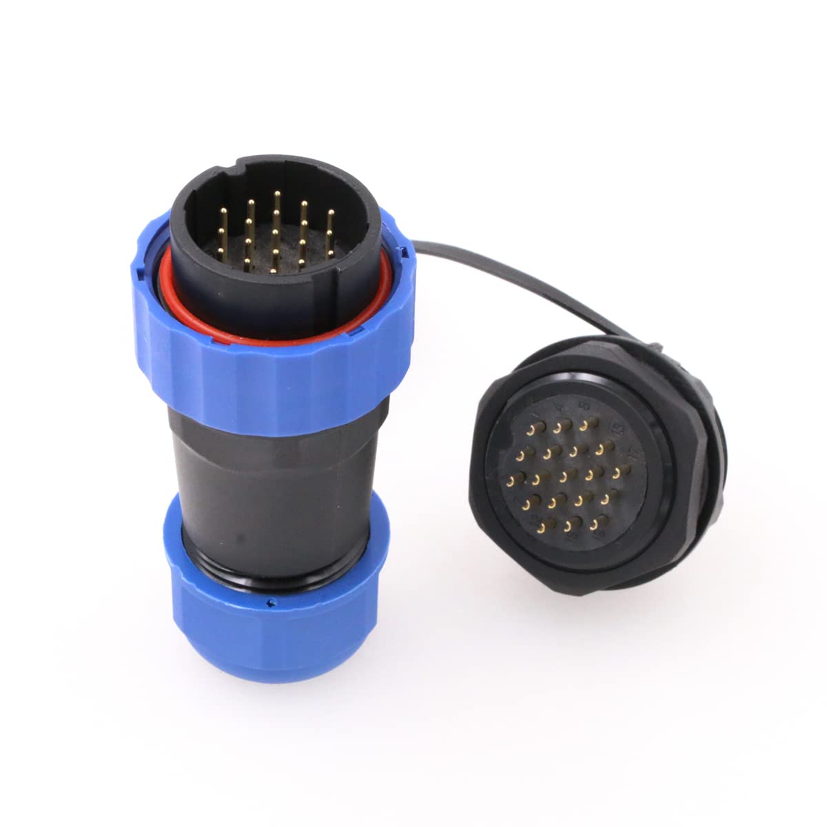 Eonvic SD28 19 Pin Aviation Plug Socket 28mm IP68 Waterproof Connector 5A 250V Industrial Panel Mount Aviation Cable Connector