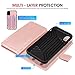 PASONOMI iPhone X Case, iPhone X Wallet Case with Detachable SlimCase - [Folio Style] PU Leather Wallet case with ID&Card Holder Slot Wrist Strap for Apple iPhone X 5.8 inch 2017 (Rose Gold)