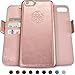 Dreem Fibonacci 2-in-1 Wallet-Case for iPhone 6 & 6s, Magnetic Detachable PC Slim-Case, Luxury Vegan Leather, RFID Protection, Smart 2-Way Stand, Gift-Box - Rose-Gold