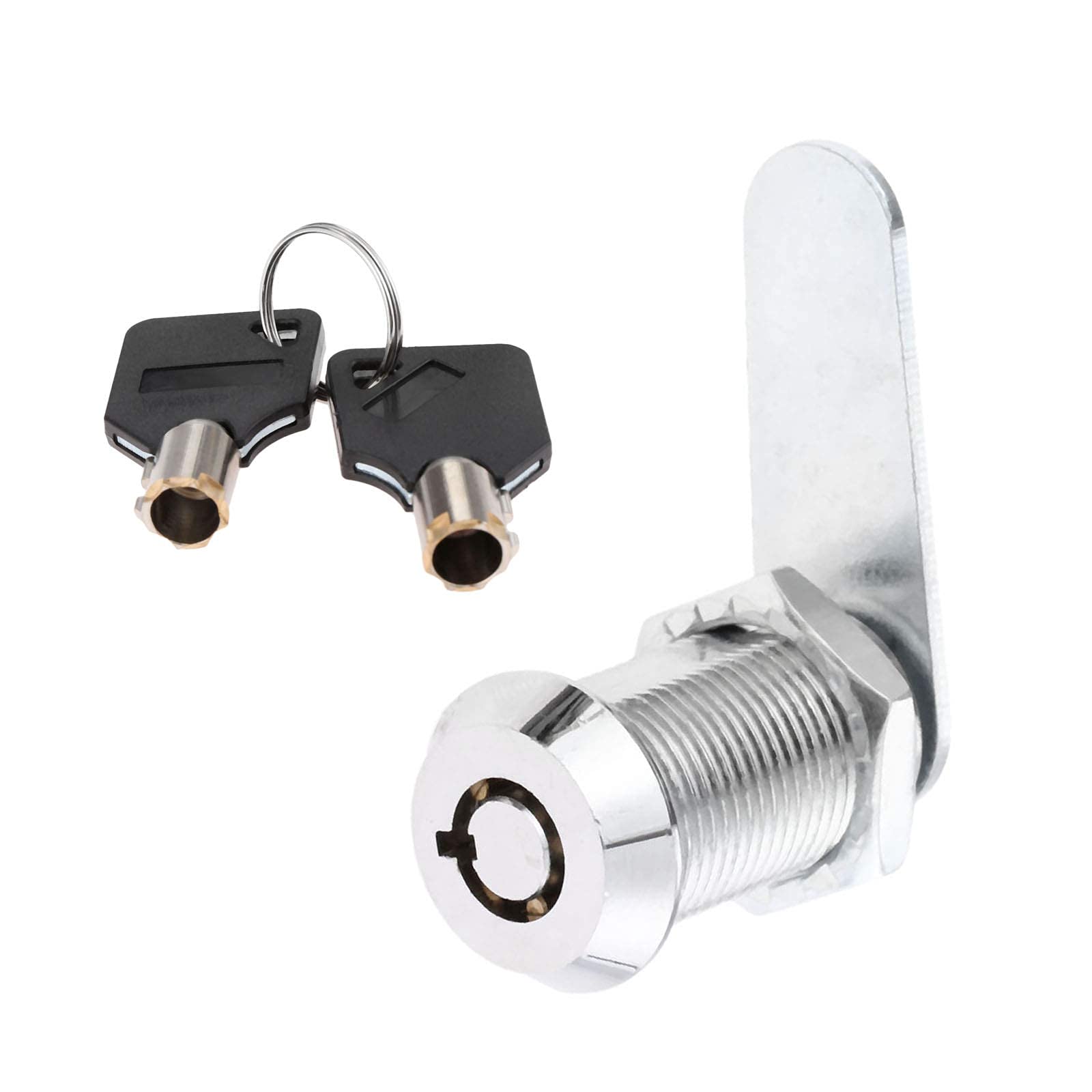 Thread Tubular Cam Lock 30mm Zinc Alloy Security Drawer Cam Cylinder Lock with 2 Keys for Door Mailbox Cabinet Cupboard Letterbox