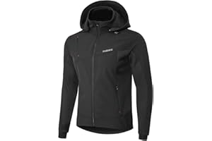 INBIKE Softshell Jacket, Men's Windproof Warm Functional Jacket, Ideal For Cycling, Running, Training, Hiking, Mountaineering