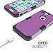 LONTECT for iPhone 7 Plus Case Hybrid Heavy Duty Shockproof Full-Body Protective Case with Dual Layer [Hard PC+ Soft Silicone] Impact Protection for Apple iPhone 7 Plus - Purple/Black