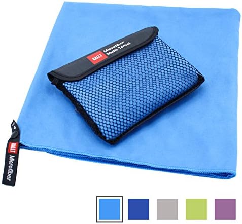 Rallt Camping Travel Towel - Quick Dry Microfiber - Compact Bath Towel, 24" x 48", Blue