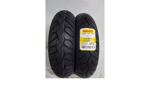 Par de neumáticos Pirelli Diablo Scooter 120/70-15 140/70-14 ...