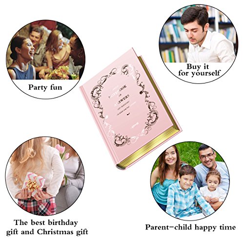 ATESSON Novelty Magic Divination Notebook Answers Dispel Puzzles Self-Healing Tell You Answers Journal Fun Coffee Table Parties Games Notebook (Chinese English Version) - Pink
