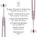 5 Modes Teeth Whitening Electric Toothbrush Sonic Toothbrush with 3 Heads and 1 Interdental Head, Travel USB Rechargeable toothbrushes with Smart Timer, Waterproof Pink for Girls by Gloridea